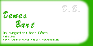 denes bart business card